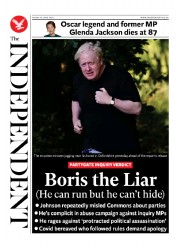 The Independent (UK) Newspaper Front Page for 16 June 2023