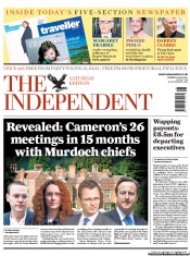 The Independent Newspaper Front Page (UK) for 16 July 2011