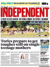The Independent Newspaper Front Page (UK) for 16 July 2013