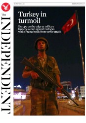 The Independent (UK) Newspaper Front Page for 16 July 2016