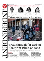 The Independent (UK) Newspaper Front Page for 16 July 2021