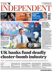 The Independent (UK) Newspaper Front Page for 16 August 2011