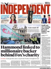 The Independent (UK) Newspaper Front Page for 17 October 2011