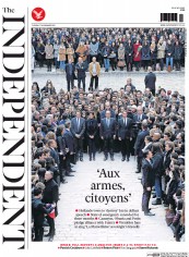 The Independent (UK) Newspaper Front Page for 17 November 2015