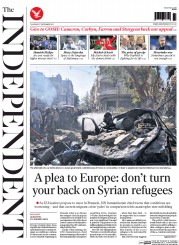 The Independent (UK) Newspaper Front Page for 17 December 2015