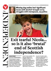 The Independent (UK) Newspaper Front Page for 17 February 2023