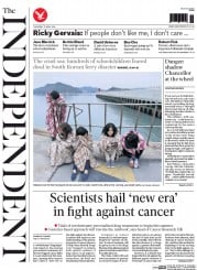 The Independent Newspaper Front Page (UK) for 17 April 2014