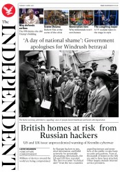 The Independent (UK) Newspaper Front Page for 17 April 2018