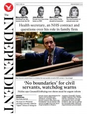The Independent (UK) Newspaper Front Page for 17 April 2021