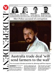 The Independent (UK) Newspaper Front Page for 17 June 2021