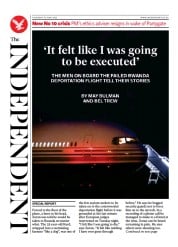 The Independent front page for 17 June 2022