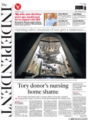 The Independent (UK) Newspaper Front Page for 17 July 2014