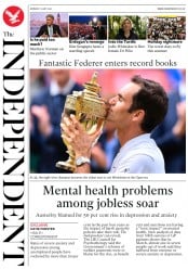 The Independent (UK) Newspaper Front Page for 17 July 2017