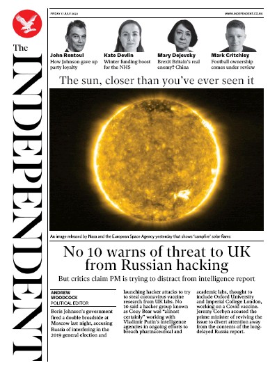 The Independent Newspaper Front Page (UK) for 17 July 2020