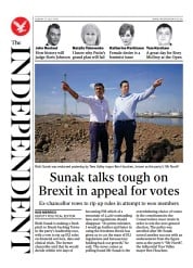 The Independent (UK) Newspaper Front Page for 17 July 2022
