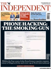 The Independent Newspaper Front Page (UK) for 17 August 2011