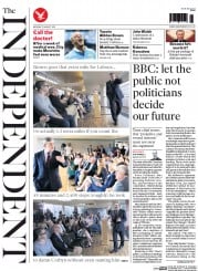 The Independent (UK) Newspaper Front Page for 17 August 2015