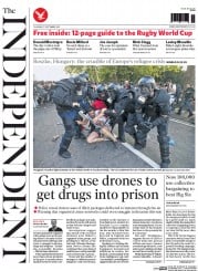 The Independent (UK) Newspaper Front Page for 17 September 2015