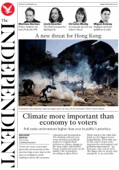 The Independent (UK) Newspaper Front Page for 18 November 2019