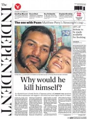 The Independent (UK) Newspaper Front Page for 18 December 2013