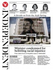 The Independent (UK) Newspaper Front Page for 18 December 2020
