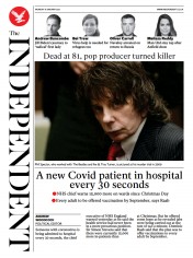The Independent (UK) Newspaper Front Page for 18 January 2021
