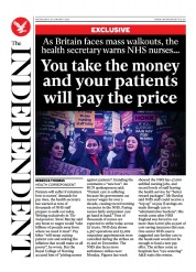 The Independent (UK) Newspaper Front Page for 18 January 2023