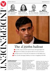 The Independent (UK) Newspaper Front Page for 18 March 2020