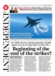 The Independent (UK) Newspaper Front Page for 18 March 2023