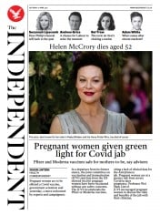 The Independent (UK) Newspaper Front Page for 18 April 2021