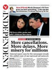 The Independent (UK) Newspaper Front Page for 18 April 2023