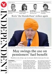 The Independent (UK) Newspaper Front Page for 18 May 2017