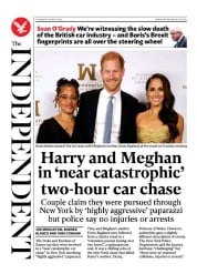 The Independent front page for 18 May 2023