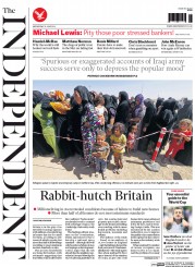 The Independent (UK) Newspaper Front Page for 18 June 2014