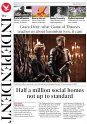 The Independent (UK) Newspaper Front Page for 18 July 2017