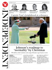 The Independent (UK) Newspaper Front Page for 18 July 2020