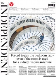 The Independent Newspaper Front Page (UK) for 19 November 2013