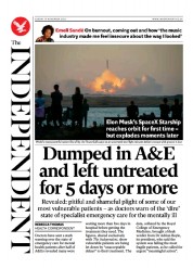 The Independent front page for 19 November 2023