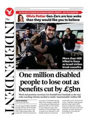 The Independent front page for 19 March 2025