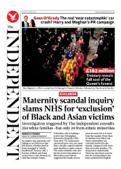 The Independent (UK) Newspaper Front Page for 19 May 2023