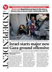 The Independent front page for 19 May 2025