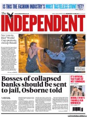 The Independent (UK) Newspaper Front Page for 19 June 2013