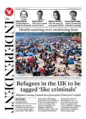 The Independent (UK) Newspaper Front Page for 19 June 2022