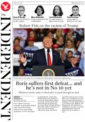 The Independent (UK) Newspaper Front Page for 19 July 2019