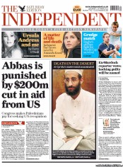 The Independent (UK) Newspaper Front Page for 1 October 2011