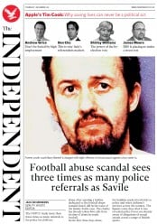 The Independent (UK) Newspaper Front Page for 1 December 2016
