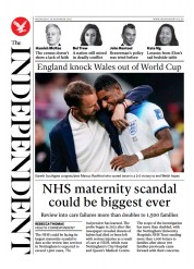 The Independent (UK) Newspaper Front Page for 1 December 2022