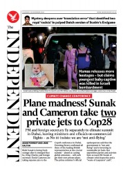 The Independent front page for 1 December 2023