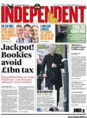 The Independent (UK) Newspaper Front Page for 1 February 2013