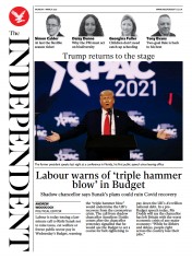 The Independent (UK) Newspaper Front Page for 1 March 2021